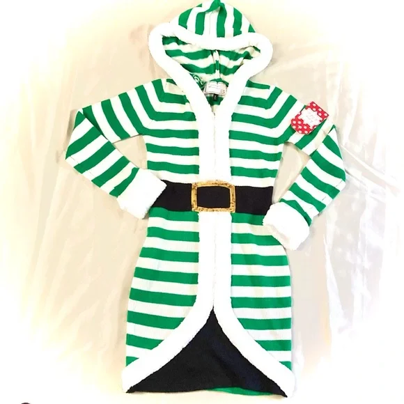 with love derek christmas dress With Love, Derek | Sweaters | With Love Derek Super Cute Christmas Green  Stripe Santa Elf Sweater Dress Size S